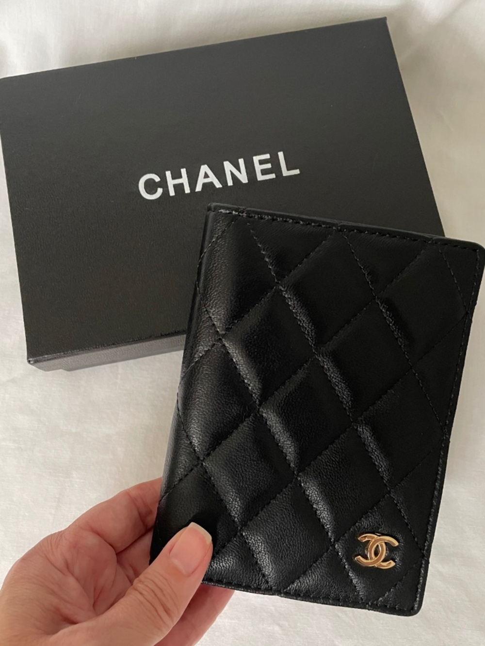 New CC Passport Holder Black and Gold
